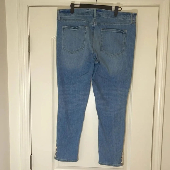 LOFT Skinny Cropped Jeans - Size 14/32 - Picture 7 of 8